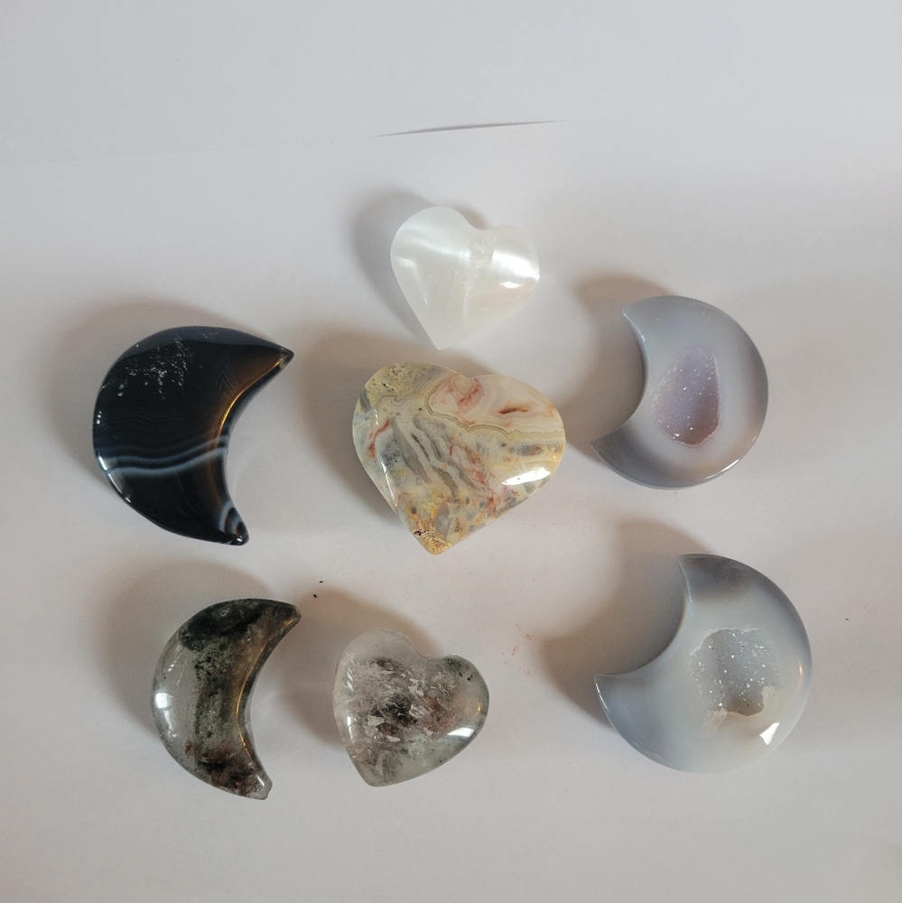 Crystal Moon/Heart Lot